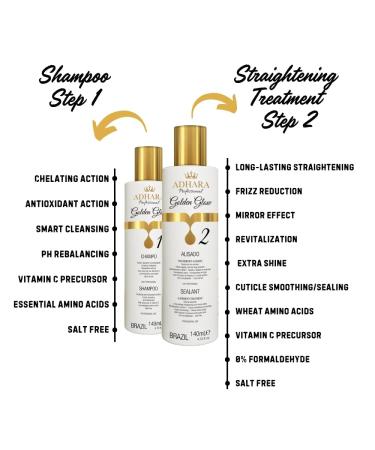 Gold Brazilian Keratin Straightening Kit | Ultra Hydrating Mask for Smooth Shiny Hair - International Shipping Available - Buy Online on GoSupps.com