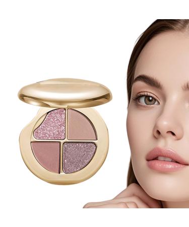 Palettes de Maquillage pour Femmes - Maquillage Palette 4-en-1 Fard Joues Et Highlighter Tenue Longue Pour Voyage Visage Filles Adolescentes Femmes Adulte N 5