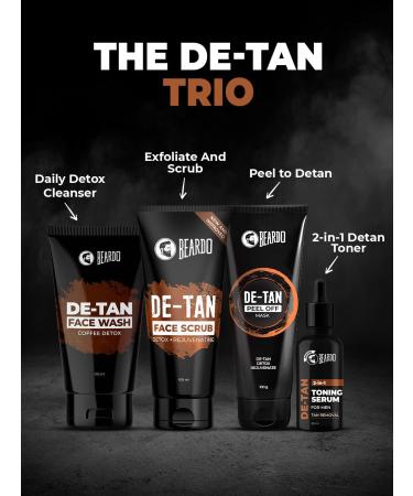 Beardo De-tan Peel Off Face Mask for Men - Purifying & Deep Cleansing (100g) | Removes Dead Cells & Dirt All Skin Types Retain Natural Glow - Buy Online on GoSupps.com