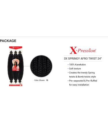 Outre X-Pression Twisted Up 3X Springy Afro Twist 24 Crochet Braids (3-pack) - Buy Online on GoSupps.com