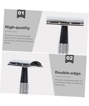 Beavorty Double-Edged Razor Shaving Set for Men | Premium Manual Shaving Kit | Aluminum Handle Hairdresser Razor - Buy Online on GoSupps.com