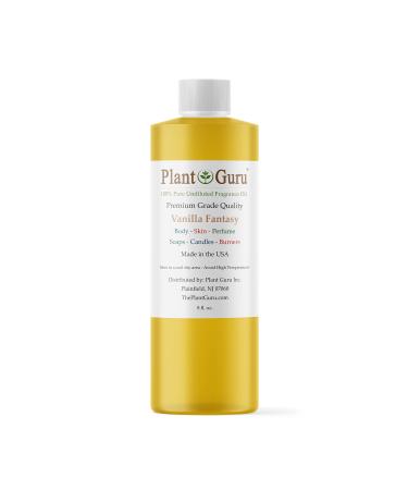 Vanilla Fantasy Fragrance Oil 8 fl. oz. Scented Oil for DIY Soap Making Candles Bath Bombs Body Butters. Used in Aromatherapy Diffusers Burners and Warmers. Great Addition to Lotions and Creams.