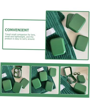 Healeved Small Contact Lens Container with Mirror - Frosted Organizer & Travel Case for Contacts - Decorative Plastic Holder - Buy Online on GoSupps.com