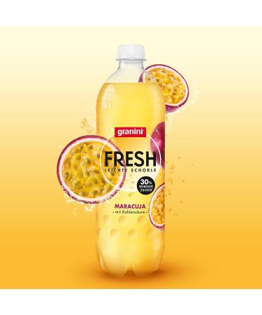 Granini Fresh Maracujah - 6 x 0.75L | Low-Calorie Vegan Passion Fruit Refresher Drink with Carbon Dioxide & Real Fruits - Buy Online on GoSupps.com