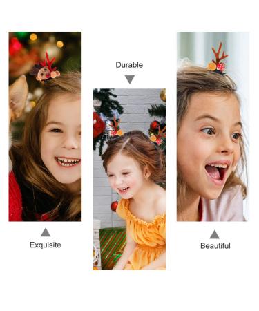 Lurrose Christmas Antler Hair Clips - 2 Pairs Reindeer Hair Accessories for Party & Cosplay | International Shipping Available - Buy Online on GoSupps.com