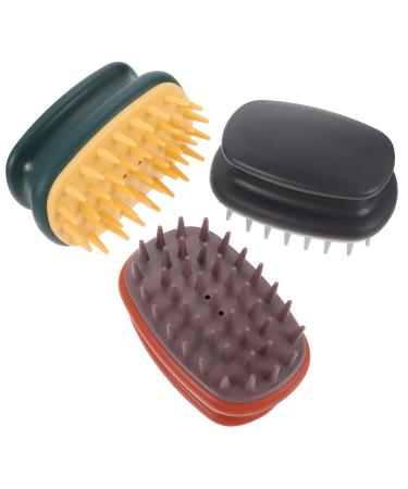 FRCOLOR Deep Scalp Massage 3Piece Set Scalp Shampoo Brush Multifunctional Hair Cleansing For Adults