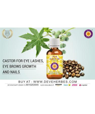 Dev Herbes Pure Castor Oil (Ricinus Communis) - 30ml Cold-Pressed Natural Therapeutic Oil with Glass Dripper | International Shipping - Buy Online on GoSupps.com