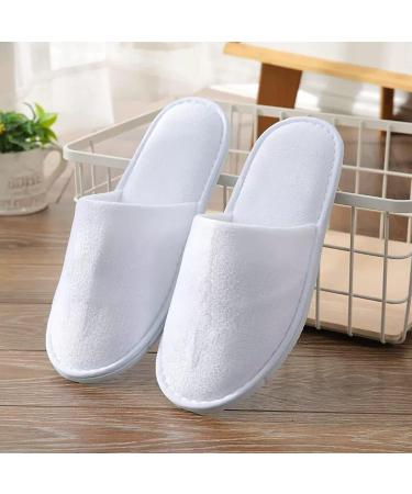 Jomix Unisex Washable Terry Hotel Slippers - 2 Pairs of Rustchfeste Bathing Shoes (36/37 EU X-Schmal White) - Perfect for Travel & Guests - Buy Online on GoSupps.com