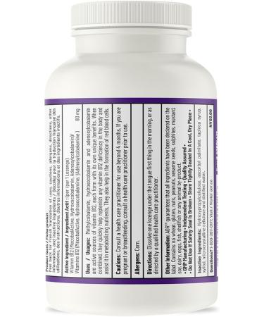 AOR Tri B12 Synergy 5mg 60 Lozenges Premium Vitamin B12 Supplement with Methylcobalamin Hydroxocobalamin & Adenosylcobalamin for Heart Brain & Nervous System Support - Ideal for Both Men and Women - Buy Online on GoSupps.com