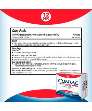 Contac Guaif 1200mg - 21ct Pack of 2 | Fast International Shipping - Buy Online on GoSupps.com