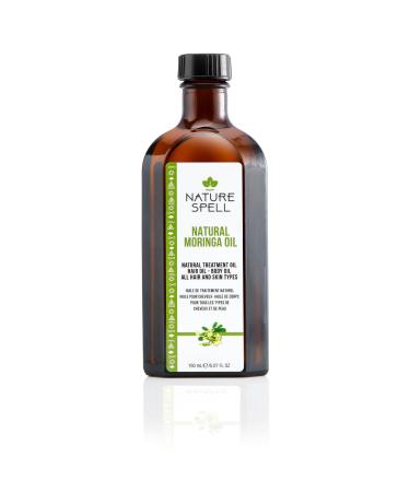 Nature Spell Moringa Oil For Hair & Skin 150ml Treat Dry Damaged Hair Skincare Oil To Target Inflammation & Dark Spots Made in the UK
