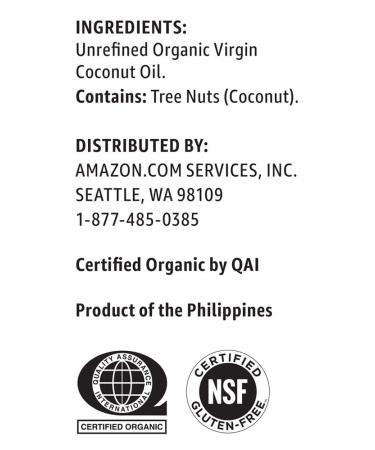 Happy Belly Organic Virgin Coconut Oil 54 oz - Amazon Brand (Previously Solimo) - Buy Online on GoSupps.com