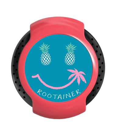 RooTainer Premium Retainer Case with Clip Cool Rugged Holder for Retainers Mouth Guard or Invisalign Kids & Adults Safe & BPA Free with Vent Holes Made in USA (Pink Smile) Pink Smile