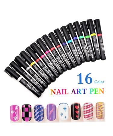16PC Nail Art Set - 3D Design Tools for UV Gel Polish | International Shipping Available - Buy Online on GoSupps.com