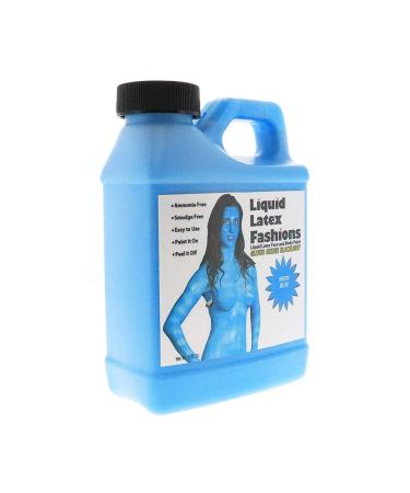 Ammonia-Free Liquid Latex Face Paint - Neon Blue 8 oz - Ideal for Kids and Adults for Artwork, Parties, Plays, Cosplays, and Concerts - Buy Online on GoSupps.com