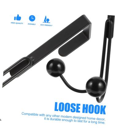 CHILDWEET Multipurpose Hanger 2pcs Double Hook Metal Clothes Rack Over Door Storage Rack Door Hook Hanger Multifunction Iron Gate 14x9cm Black - Buy Online on GoSupps.com