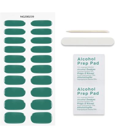 JMEOWIO Gel Nail Stickers Dark Green Semi Cured Gel Nail Strips Wraps UV/LED Nail Supplies Nail Art Design Decoration Accessories - Buy Online on GoSupps.com