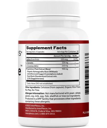 InterPlexus Thyro-Dyne 60 Capsules - Supports Thyroid Health & Energy - Buy Online on GoSupps.com