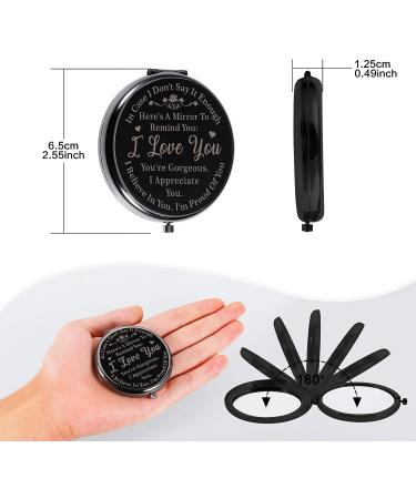 Romantic Love Gift for Her - Compact Mirror for Girlfriend, Wife, Mom | Anniversary, Wedding, Christmas, Birthday & More - Buy Online on GoSupps.com