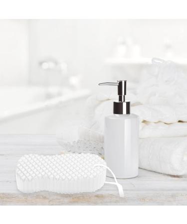 Beaupretty Loofah Sponge - 2pcs Exfoliating Bath Scrubbers for Dead Skin Removal | White Body Wash Sponge & Back Scrubber for Adults - Buy Online on GoSupps.com