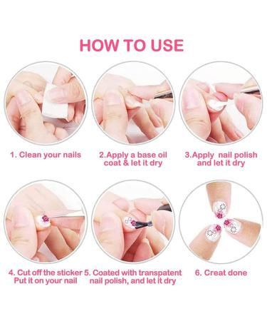 Cute Cartoon Nail Art Stickers Decals - 3D Self Adhesive Designer Decals for Women & Girls - Manicure Supplies - 4 Sheets - Buy Online on GoSupps.com
