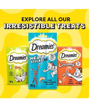 DREAMIES Cat Treats with Catnip Flavour 350g MegaTub Pack of 2 non applicable - Buy Online on GoSupps.com