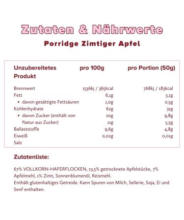 3Bears Apple Cinnamon Porridge - Sugar-Free Vegan Oats (4x400g) | Wholemeal Flakes & Overnight Oats - Buy Online on GoSupps.com