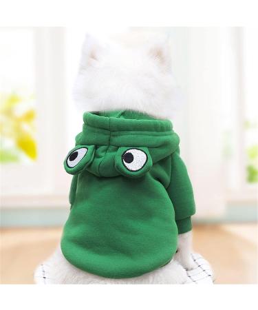 Frieyss Cute Green Dog Hoodie - Dog Fleece Sweater for Dogs Puppy Coat (X-Large) - Buy Online on GoSupps.com