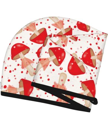 Buy Cute Mushroom Microfiber Hair Towel - Soft Super Absorbent Quick Dry Wrap for Women | Ideal for Long Curly & Thick Hair - Buy Online on GoSupps.com