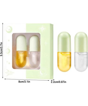 Vigcebit Upholstery Lip Gloss | 2 Series Day & Night Lip Plumper Set - Moisturizing Balm for Full Elastic Lips & Fine Line Reduction - Buy Online on GoSupps.com