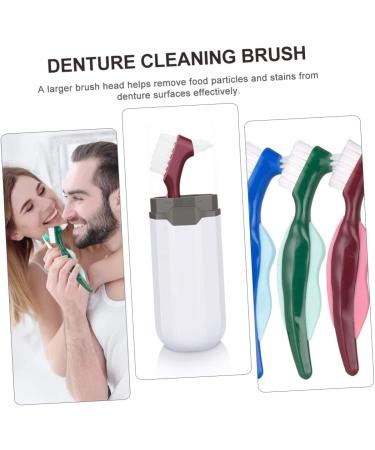 Frcolor 3-Piece Double-Headed False Toothbrush Set - Prosthesis Cleaning Brush for Ultimate Dental Care - Buy Online on GoSupps.com