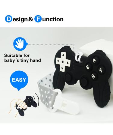 Remote Game Control Teething Toy for Babies 0-12 Months | Silicone Game Controller Teether for Gamer Parents | Baby's First Valentines Day Gift - Buy Online on GoSupps.com