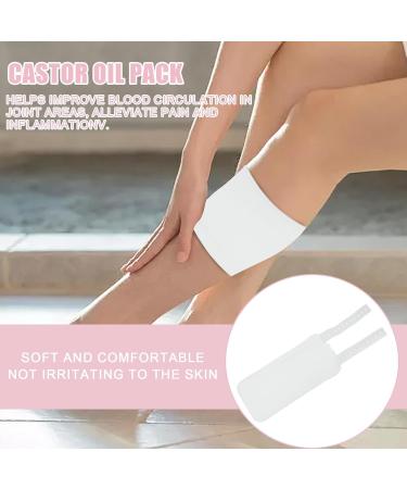 Castor Oil Pack Wrap Natural Compress Pad Castor Oil Pack Reusable Compress Pad Leg Wrap Castor Oil Packs for Knee Aid Sleep Hondony White - Buy Online on GoSupps.com