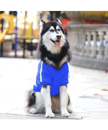 Voarge Dog Warm Hoodies Coat Winter Clothing Large Dog Button Design Dog Hoodie Dog Jumper Large Dogs Dog Coat (Blue 3XL) 3XL blue - Buy Online on GoSupps.com