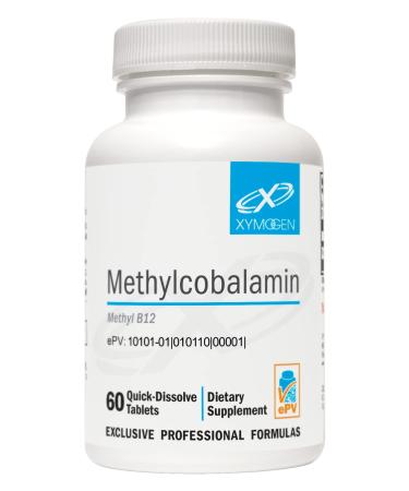 XYMOGEN Methylcobalamin 5 000 mcg - Vitamin B12 Supplement in Small Pleasant-Tasting Tablets - Supports Healthy Methylation Neurological Health a Healthy Immune System (60 Tablets) 60 Count (Pack of 1)