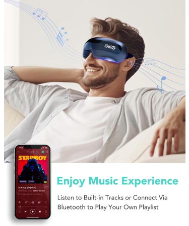 Buy SKG E3 PRO Eye Massager with Heat | Bluetooth & Music for Migraine Relief | Soothing Eye Care | Ideal Gift for Men & Women - Buy Online on GoSupps.com