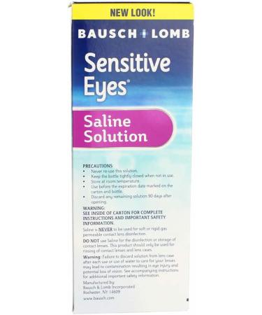 Bausch & Lomb Sensitive Eyes Plus Saline Solution 12 Oz - Pack of 2 - Buy Online on GoSupps.com