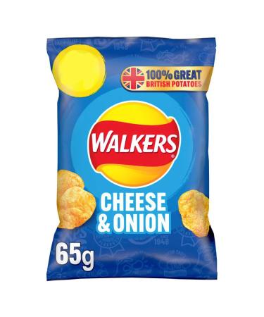 Walkers Cheese & Onion Crisps 65g-Food