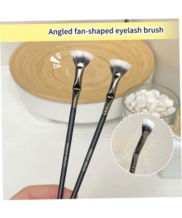 2Pcs Mascara Fan Brush for Lashes Angled Fan Shaped Makeup Brushes Eyelash Brush Bent Mascara Fan Brush - Buy Online on GoSupps.com