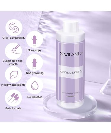 Saviland 8 oz Acrylic Liquid | Low Odor, Non-Yellowing Professional Nail Supplies - Buy Online on GoSupps.com