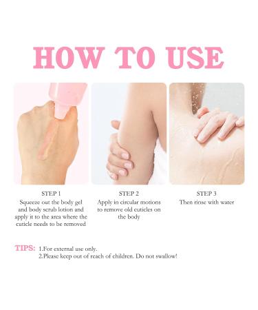 Body Scrub & Body Gel 2 in 1, Body Exfoliator Pink Frosted Salt Texture Effectively Removes Old Cuticles Clear Exfoliating Gel Deep Moisturizing Soothing Skin 3.52 Fl Oz (Pack of 1) pink - Buy Online on GoSupps.com