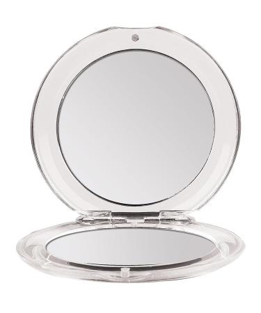 Buy Foldable Round Double Pocket Mirror - 8.5 cm 3x Magnification Acrylic & Plastic | Kosmetex - International Shipping Available - Buy Online on GoSupps.com
