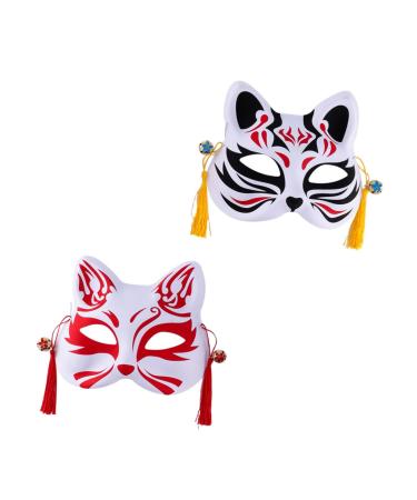 HomsfoU 4 pieces Fuchs-noodle Costing Party accessories fox face mask costume party accessories cospaly face cover Face cover Carnival facial facial cover children's stuff as shown