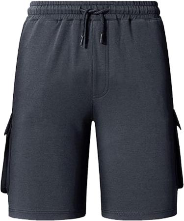 Ronony Men's Sports Shorts - Comfortable Loose Fit Jogging Shorts with Pockets | Summer Cotton Running Shorts in Dark Gray - XL - Buy Online on GoSupps.com