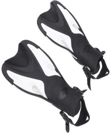 BOLORAMO Swimming Fins for Adults - Open Water Diving Fins (Black & White Size 6-8 37-41) - Buy Now for International Shipping - Buy Online on GoSupps.com