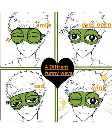 Padded 3D Frog Eye Sleep Mask | Soft Plush Blindfold for Home & Travel - Buy Online on GoSupps.com