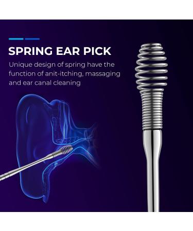 Ear Wax Removal Stainless Steel 360 Spiral Ear Care Tools - Buy Online on GoSupps.com