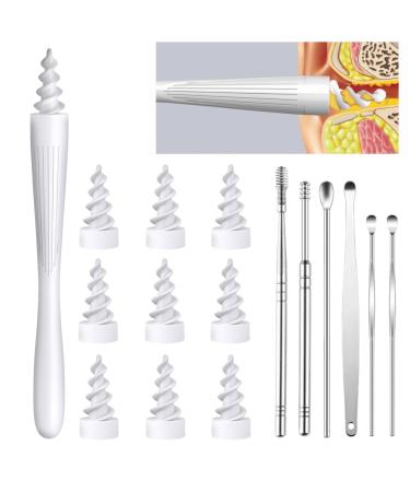 Ear Wax Removal Tool 2025 Q-Grips Ear Wax Removal Reusable and Washable Replacement Soft Silicone Tips for Cleaner Earwax Ear Wax Removal Kit Contains 7 Types of Ear Cleaner Tools