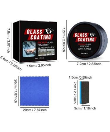 MIKAXIQI 3pcs Car Glass Oil Film Cleaner Car Glass Polishing Degreasers Oil Film Removers With Sponge And Cloth Car Glass Cleaning Cloth 2 Sets - Buy Online on GoSupps.com