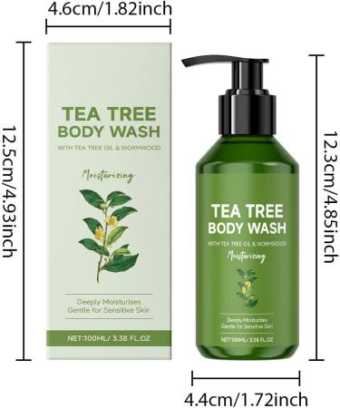  Yoelau Tea Tree Body Wash Natural Body Wash 100ml for Deep Cleansing Odor Control & Hydration | Gentle Cleansing with Tea Tree Oil to Refresh and Care for - Buy Online on GoSupps.com